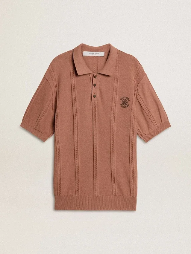 Polo pour homme couleur brique avec logo brodé.