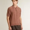 Polo pour homme couleur brique avec logo brodé.