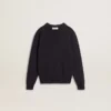 Pull bleu à col rond pour garçons avec inscription « Golden » dans le dos