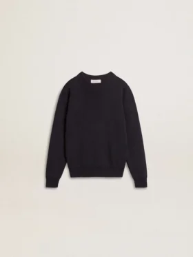 Pull bleu à col rond pour garçons avec inscription « Golden » dans le dos