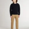 Pull bleu à col rond pour garçons avec inscription « Golden » dans le dos