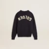 Pull bleu à col rond pour garçons avec inscription « Golden » dans le dos