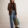 Pull à col rond pour femme en laine noire