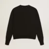 Pull à col rond pour femme en laine noire