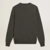 Pull à col rond pour homme en laine mélangée gris foncé