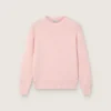 Pull Golden rose à côtes unisexe pour enfants avec logo Golden dans le dos