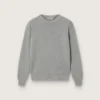Pull Golden unisexe pour enfants, en maille côtelée gris chiné avec logo dans le dos