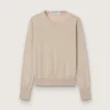 Pull pour femme en laine mérinos marron clair