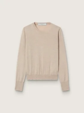 Pull pour femme en laine mérinos marron clair
