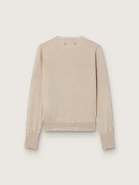 Pull pour femme en laine mérinos marron clair