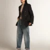 Pull pour femme en laine mérinos marron clair