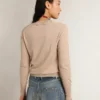 Pull pour femme en laine mérinos marron clair