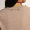Pull pour femme en laine mérinos marron clair