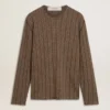Pull pour homme couleur travertin avec inscription « Golden » en patch dans le dos