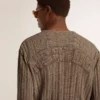 Pull pour homme couleur travertin avec inscription « Golden » en patch dans le dos