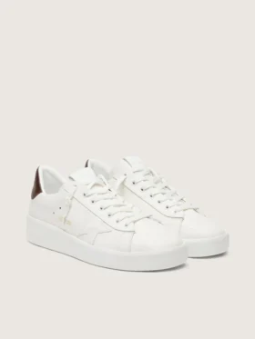 Purestar avec étoile blanche et languette de talon bordeaux à imprimé lézard