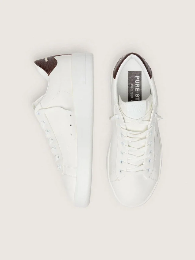 Purestar avec étoile blanche et languette de talon bordeaux à imprimé lézard