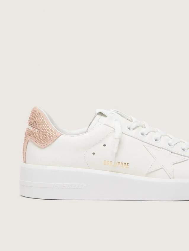 Purestar avec étoile en cuir et languette de talon en daim ornée de cristaux Swarovski