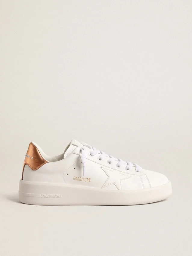 Purestar bio pour femme avec languette de talon en cuir métallisé bronze