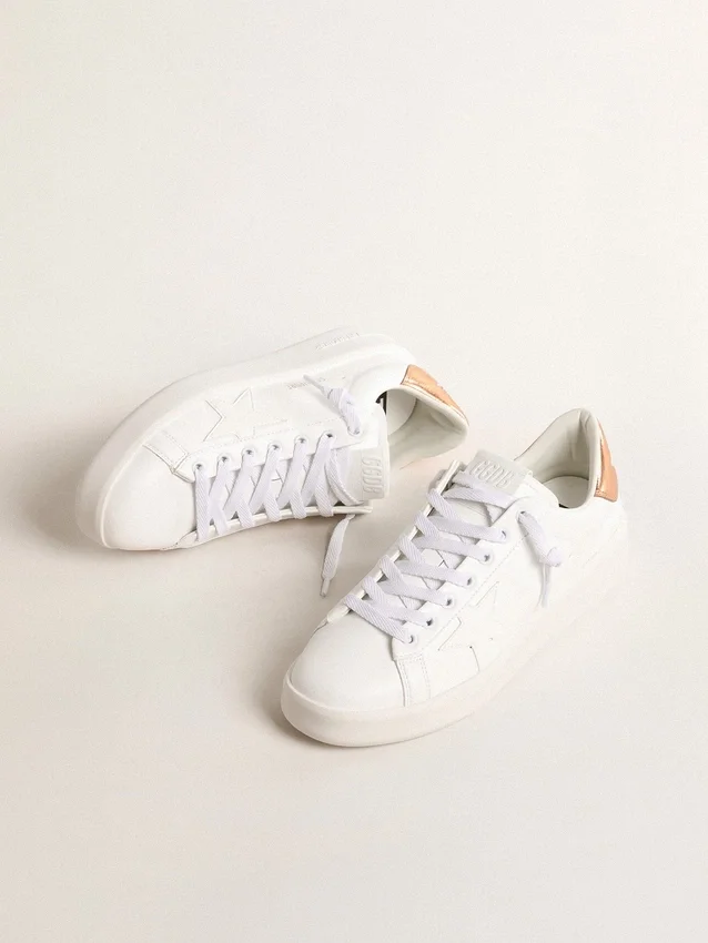 Purestar bio pour femme avec languette de talon en cuir métallisé bronze