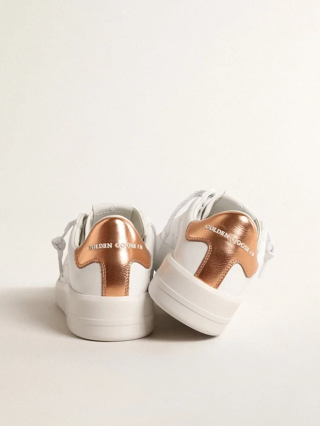 Purestar bio pour femme avec languette de talon en cuir métallisé bronze