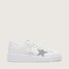 Purestar pour femme en cuir blanc avec étoile en cristal Swarovski argenté
