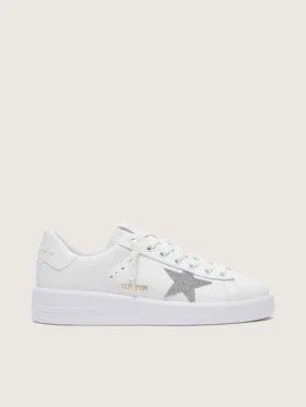 Purestar pour femme en cuir blanc avec étoile en cristal Swarovski argenté