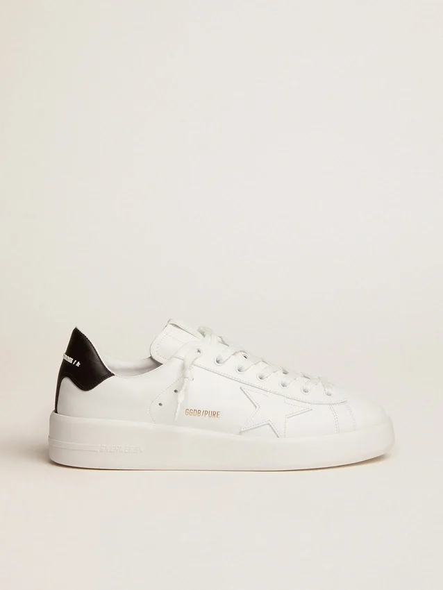 Purestar pour homme avec étoile en cuir et languette de talon en cuir noir