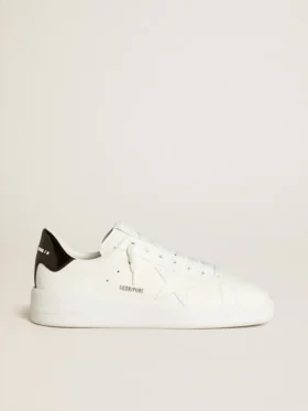 Purestar pour homme avec étoile en cuir et languette de talon en cuir verni noir