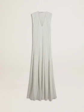 Robe bleu ciel pour femme à rayures verticales