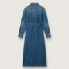Robe-chemise en denim pour femme avec ceinture
