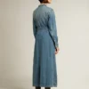 Robe-chemise en denim pour femme avec ceinture