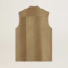 Robe-chemise pour femme en denim couleur sable avec détails militaires