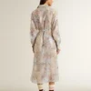 Robe-chemise pour femme à imprimé floral multicolore à paillettes