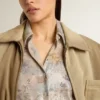 Robe-chemise pour femme à imprimé floral multicolore à paillettes