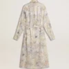 Robe-chemise pour femme à imprimé floral multicolore à paillettes