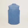 Robe en jean pour filles avec nœud sur le devant et broderies