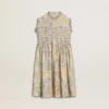 Robe midi en coton pour filles à imprimé floral multicolore