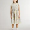 Robe midi en coton pour filles à imprimé floral multicolore