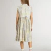 Robe midi en coton pour filles à imprimé floral multicolore