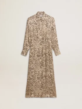 Robe midi pour femme en mélange de soie à imprimé floral