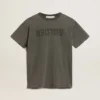 Robe-t-shirt grise pour femme avec effet vieilli
