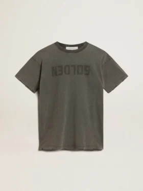 Robe-t-shirt grise pour femme avec effet vieilli