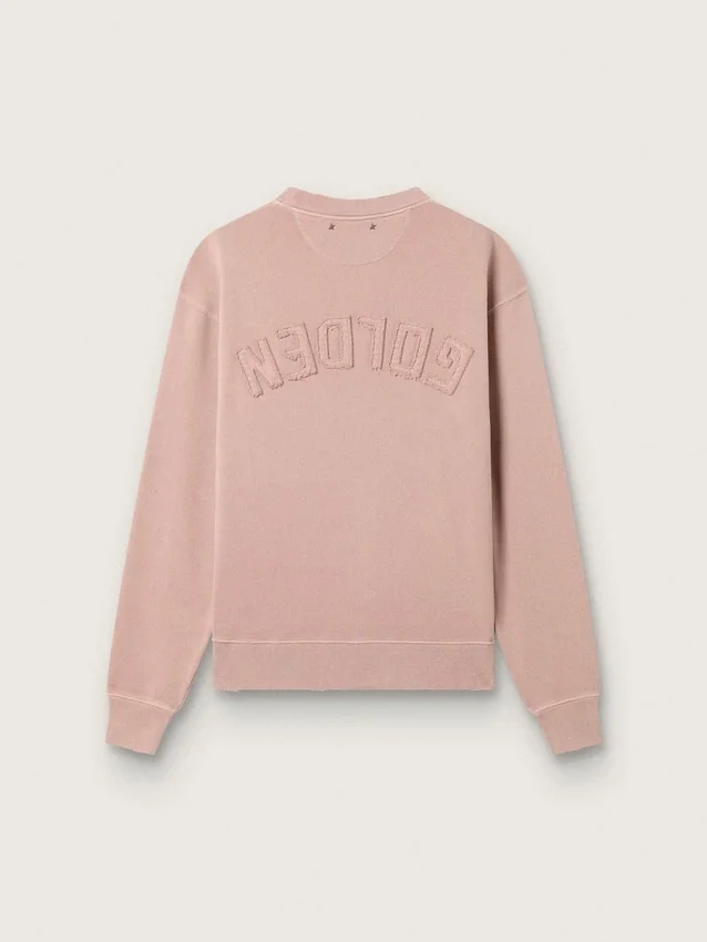 Rose poudré sweat-shirt with reversed logo on the back - Jersey Capsule