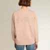 Rose poudré sweat-shirt with reversed logo on the back - Jersey Capsule