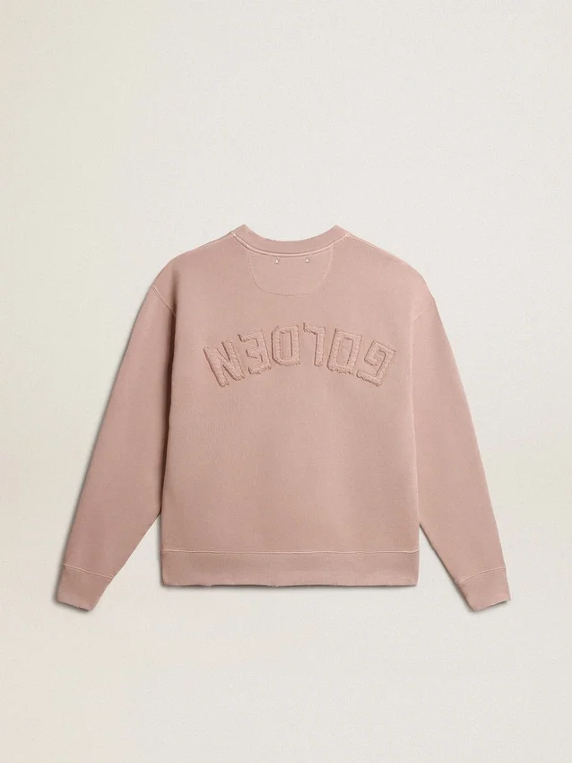Rose poudré sweat-shirt with reversed logo on the back - Jersey Capsule