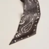 Ruban en twill de soie noir à motif paisley
