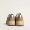 Running Sole en nubuck beige avec étoile en cuir beige