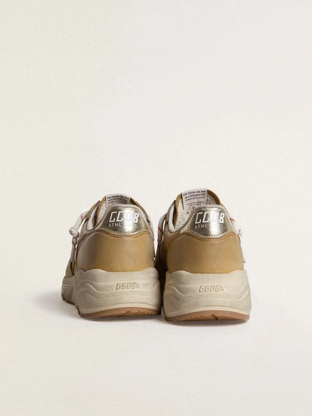 Running Sole en nubuck beige avec étoile en cuir beige