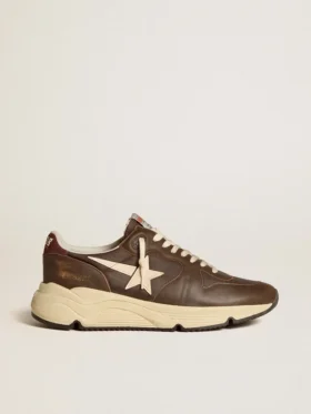 Running Sole en nylon et cuir avec étoile en TPU et languette de talon en nubuck